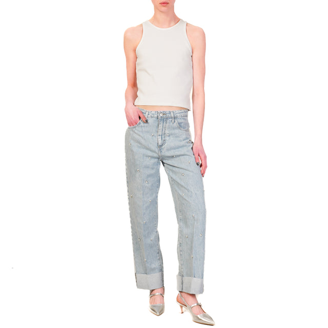 Haveone-Jeans MANDY con applicazioni - denim