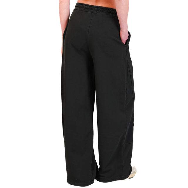 Haveone-Pantalone in felpa con coulisse - nero