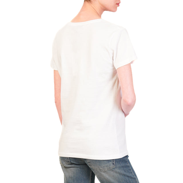 Haveone-T-shirt "LOVER GIRLS" - bianco/rosso