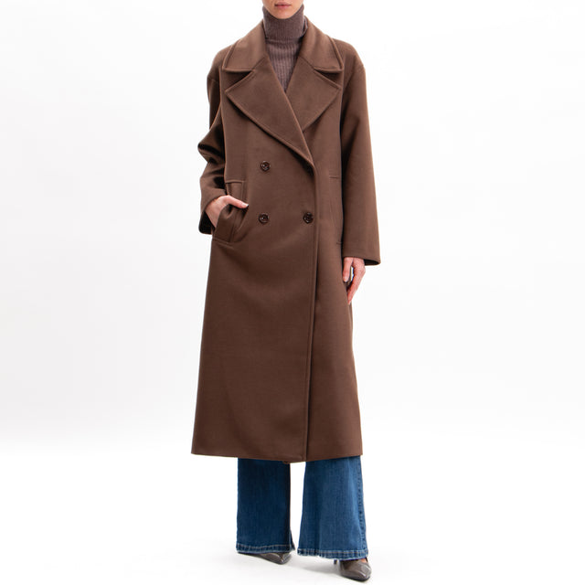 Imperial-Double-breasted coat - brown