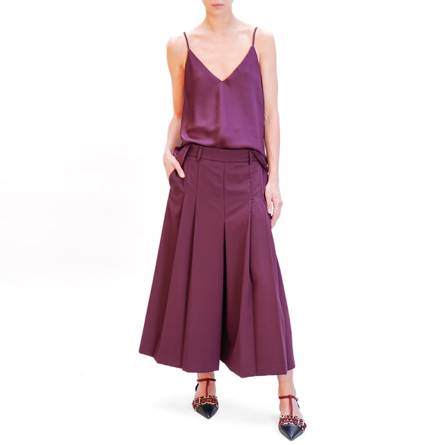 Imperial-Pleated trousers - wine