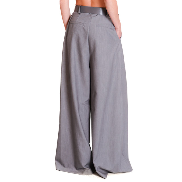 Imperial-Palazzo trousers with pleats - grey