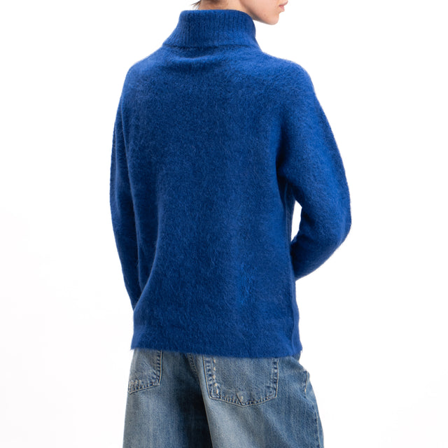 Kontatto-Alpaca Blend Turtleneck Sweater - Royal