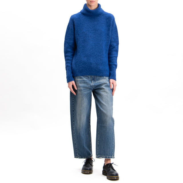 Kontatto-Alpaca Blend Turtleneck Sweater - Royal