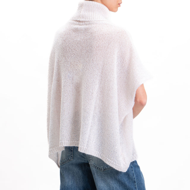 Kontatto-Mohair high neck sweater with sequins - ecru'