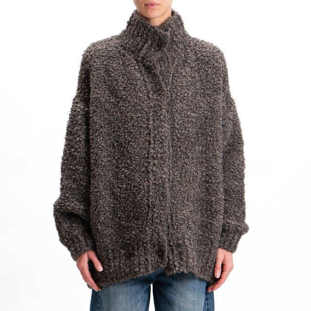 Kontatto-Bomber mohair teddy - tortora