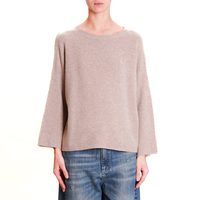 Kontatto-QS Crewneck Box Sweater - Dove Grey