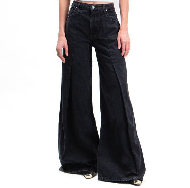 Vicolo-Jeans wide leg fit with darts - black