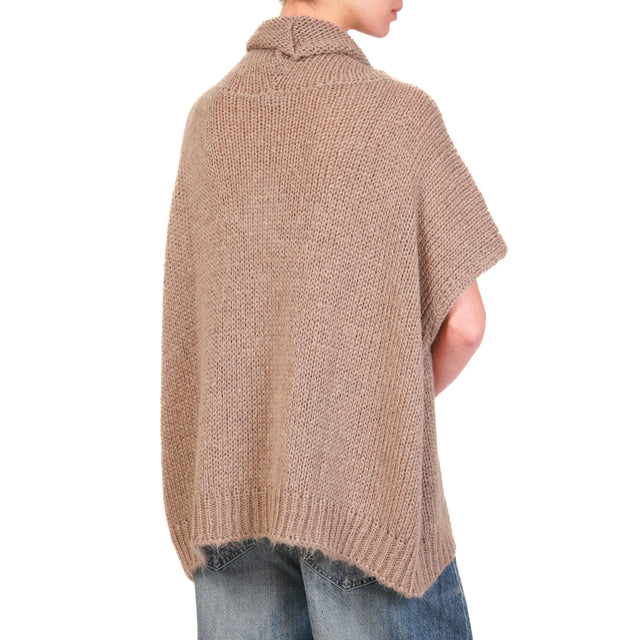 Motel-Maglia mohair collo alto - beige