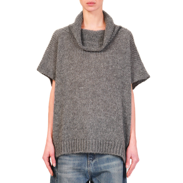 Motel-Maglia mohair collo alto - grigio