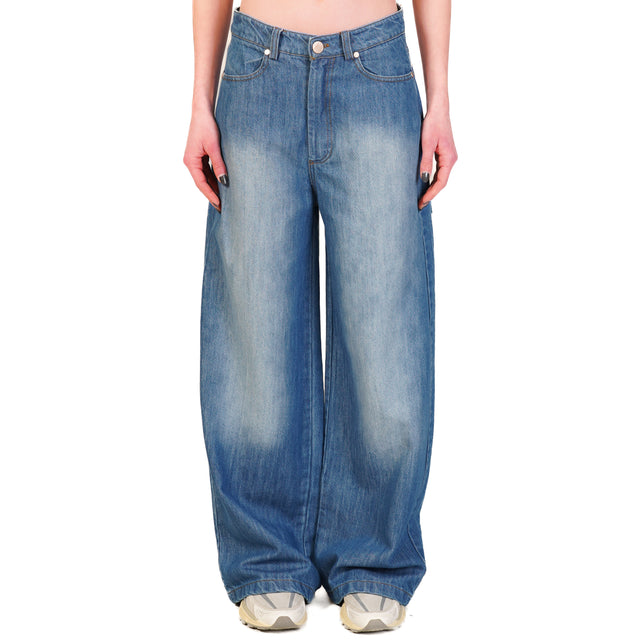 Motel-Jeans wide leg super pocket - denim