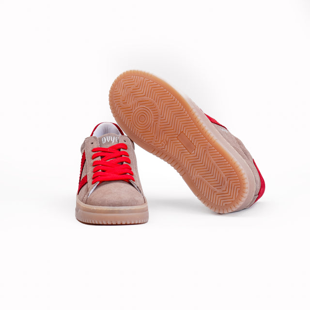 Ovye'-Sneaker scamosciata - fango/rosso