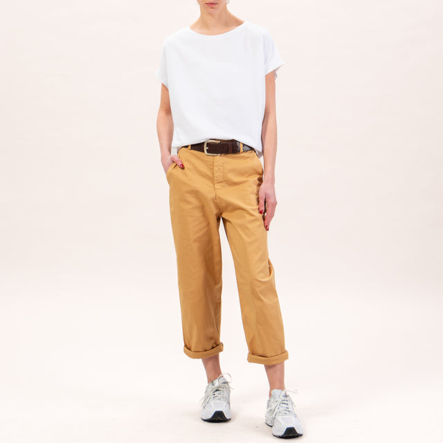 Zeroassoluto-Pantalone LORY baggy elasticizzato - banana