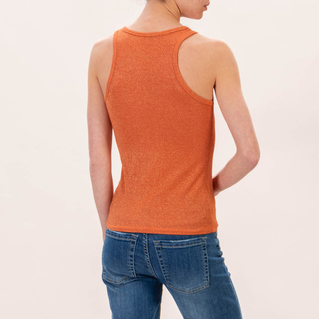 Zeroassoluto-Canotta lurex - arancio