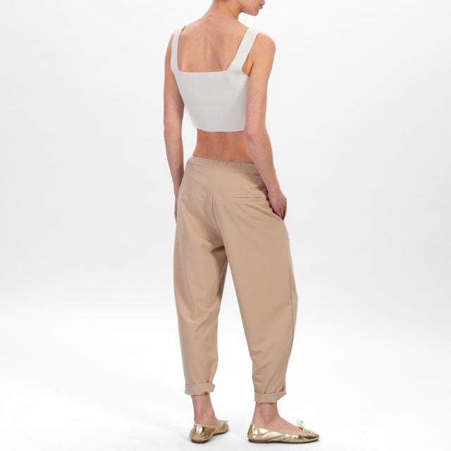 Zeroassoluto-Pantalone BATY loose fit - sand