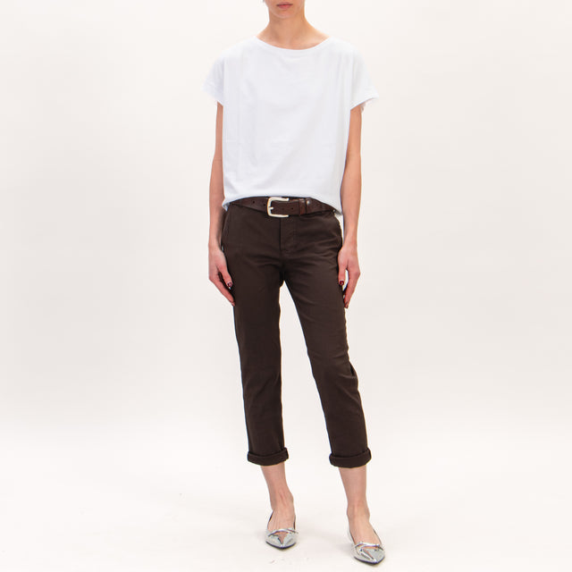 Zeroassoluto-Pantalone LOIS chino elasticizzato - moro