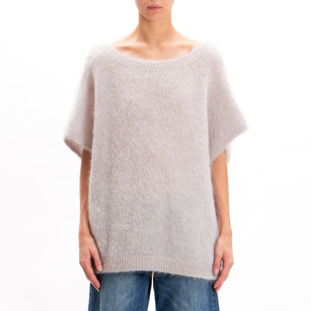 Souvenir-Maglia mohair over scollo a v dietro - beige