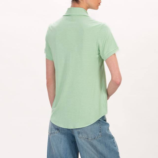 Dixie-Camicia jersey mezza manica - menta