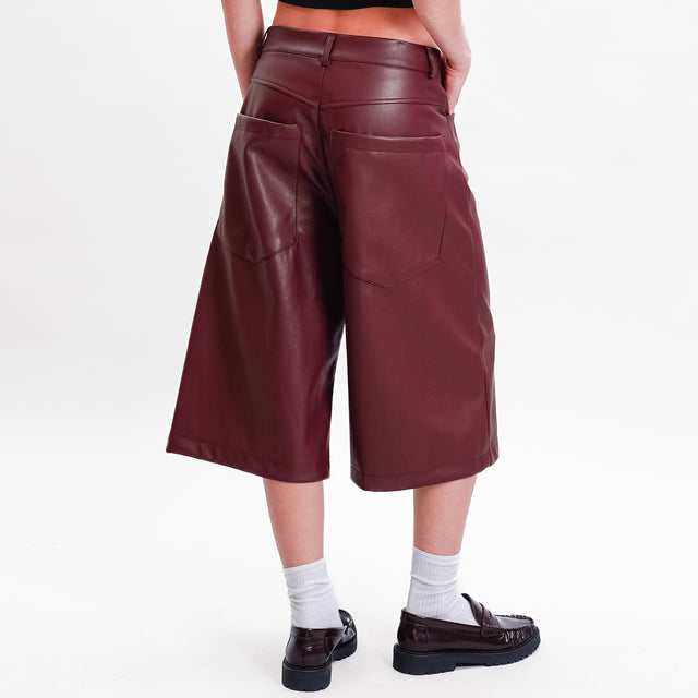 Tension in-Bermuda leatherette - Bordeaux