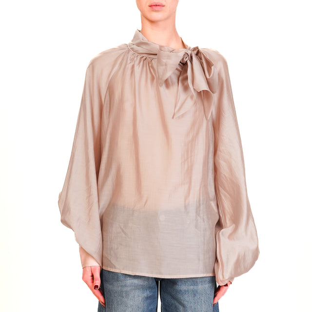 Tensione in-Blusa mussola manica palloncino - nude