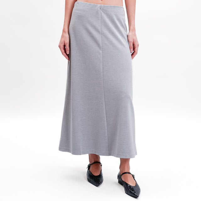 Tension in-Skirt Milan point elastic waist - grey