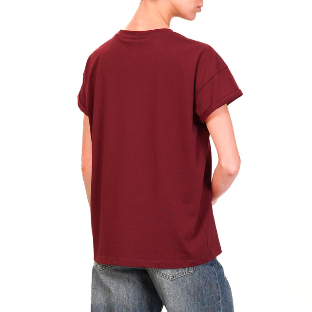 Tensione in-T-shirt MIKEY NEVER FAILS - Bordeaux