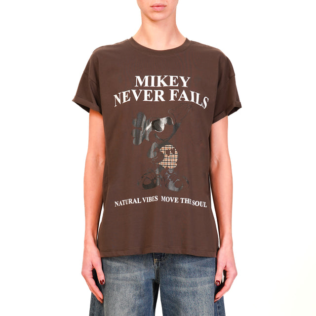 Tensione in-T-shirt MIKEY NEVER FAILS - moro