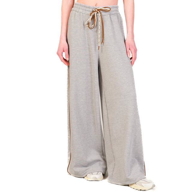 Tensione in-Pantalone felpa con coulisse - grigio