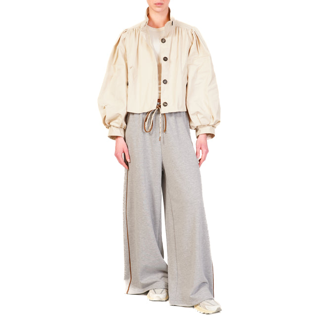 Tensione in-Pantalone felpa con coulisse - grigio