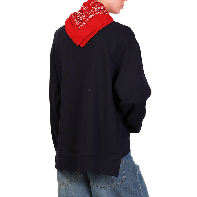 Tensione in-Felpa con bandana - blu/rosso