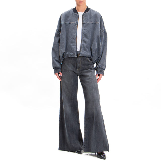 Tensione in-Bomber in denim - grigio