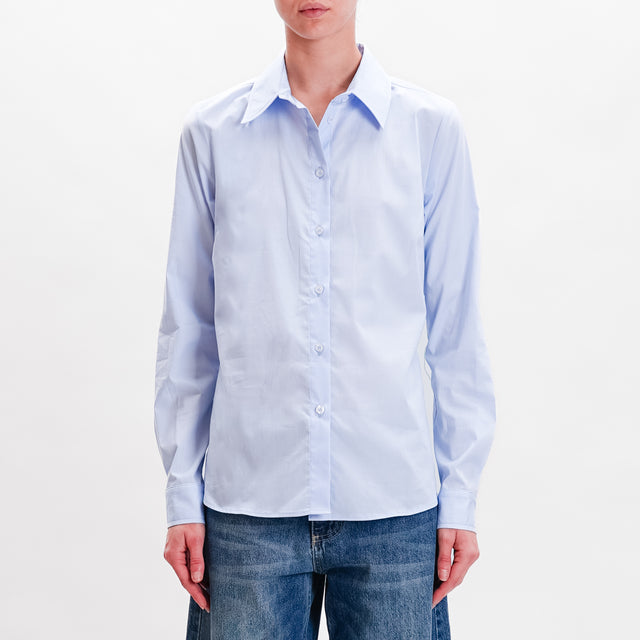 Tension in-Shirt cotton slim fit - light blue