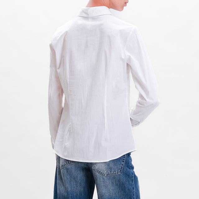 Tension in-Shirt cotton slim fit - white