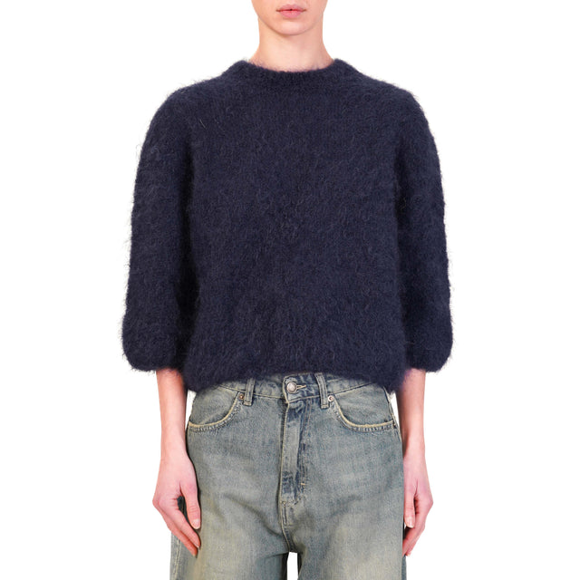 Tensione in-Maglia mohair - blu