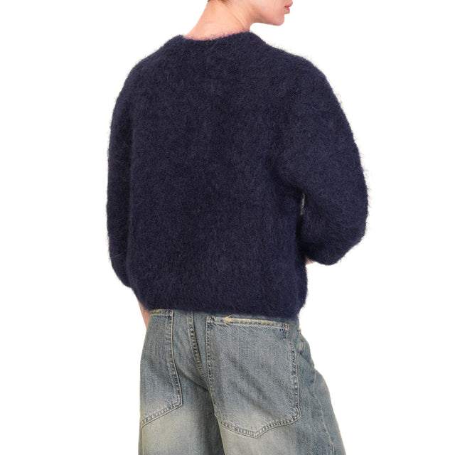 Tensione in-Maglia mohair - blu