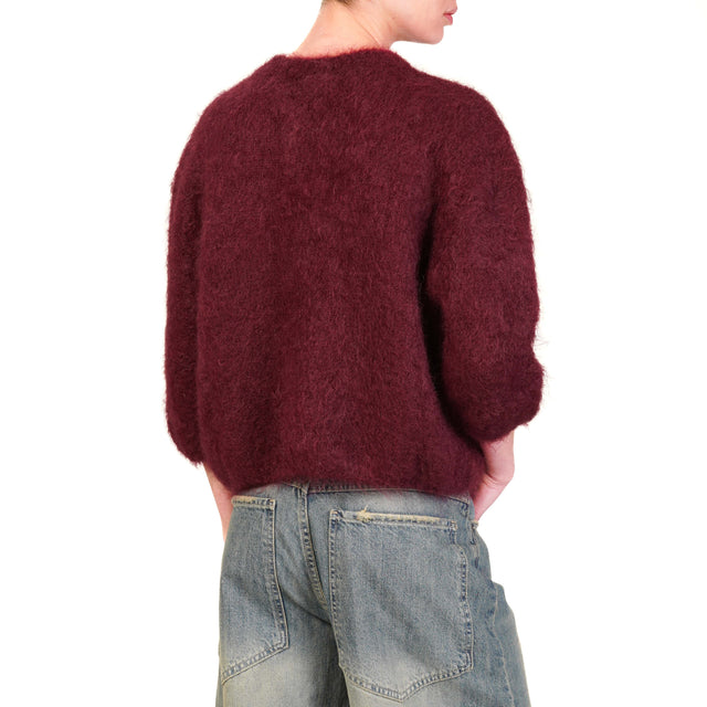 Tensione in-Maglia mohair - Bordeaux