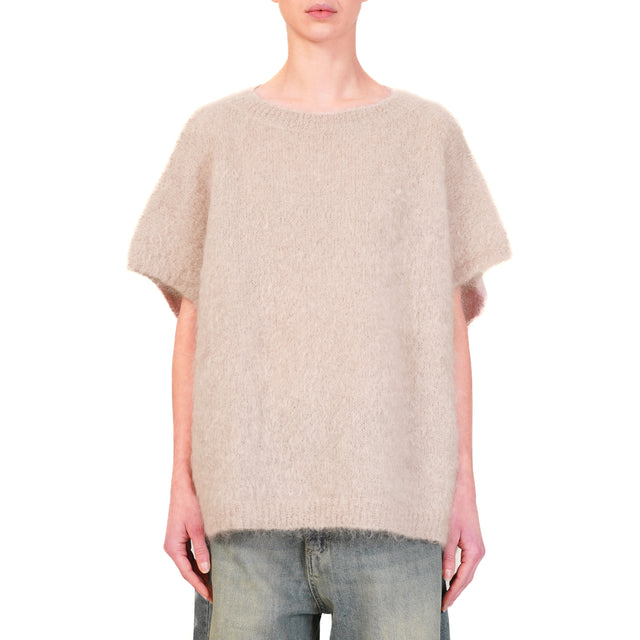 Tensione in-Maglia smanicata mohair - sand