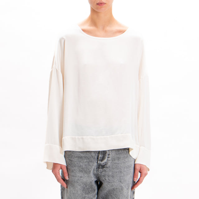 Tensione in-Blusa in satin - burro