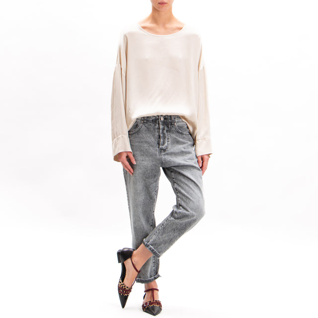 Tensione in-Blusa in satin - sand