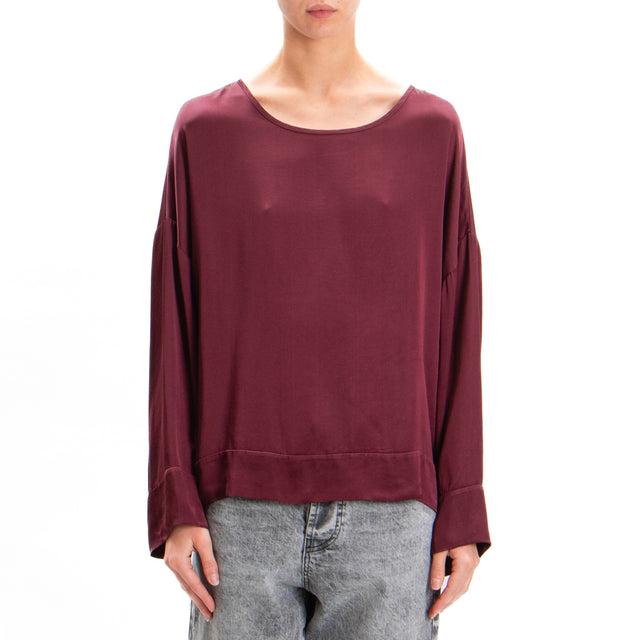 Tensione in-Blusa in satin - vino