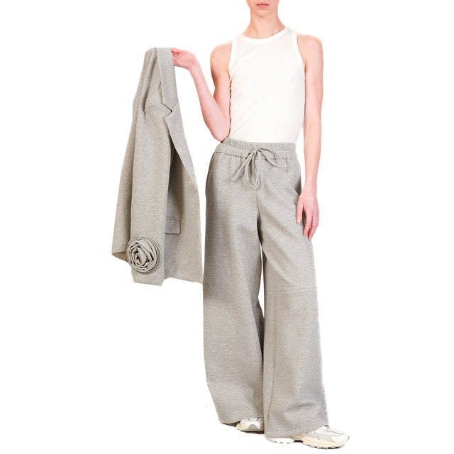 Tensione in-Pantalone in felpa elasticizzato - grigio