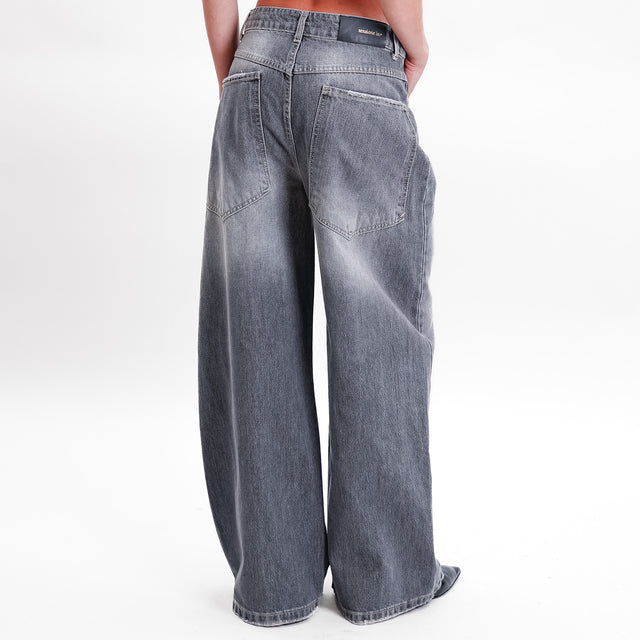 GIUSI wide leg in-Jeans tension - grey