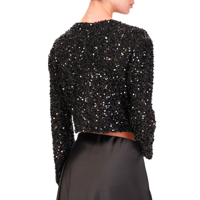 Tensione in-Blusa con paillettes - nero