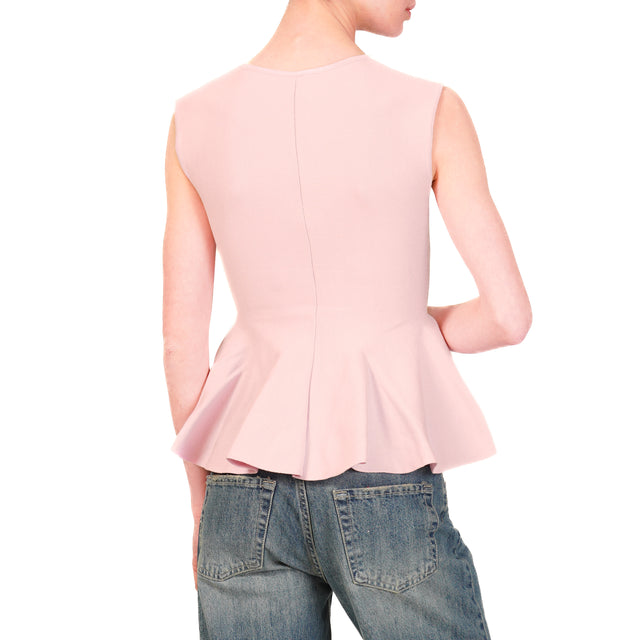 Tensione in-Top maglia con baschina - pink