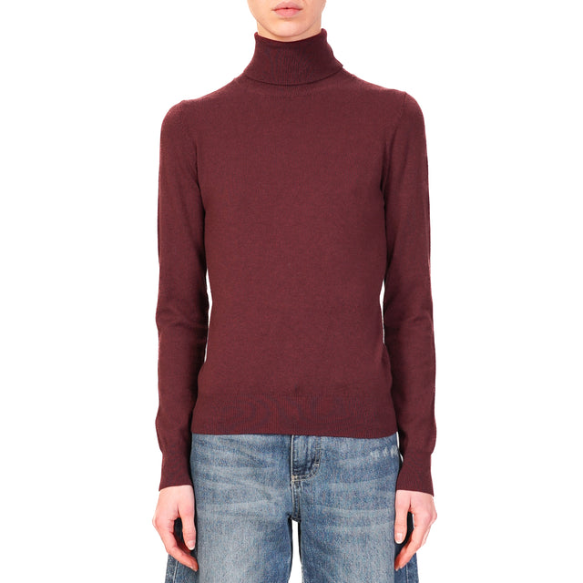 Zeroassoluto-High Neck Sweater - Bordeaux