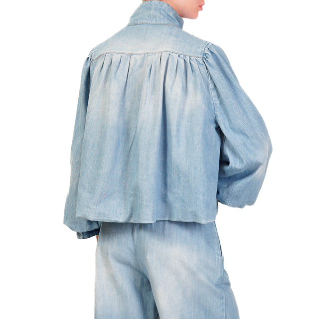 Tensione in-Giacca jeans manica palloncino - denim