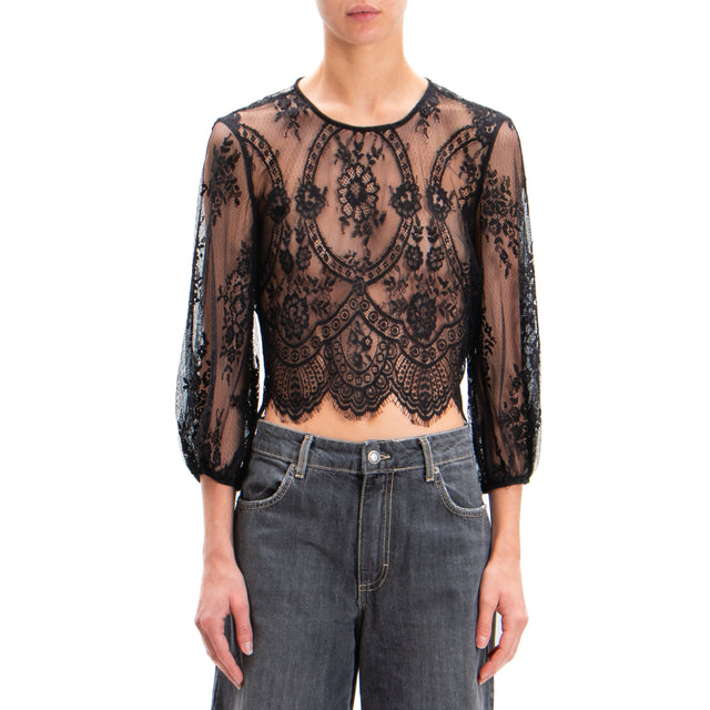 Tensione in-Blusa in pizzo - nero