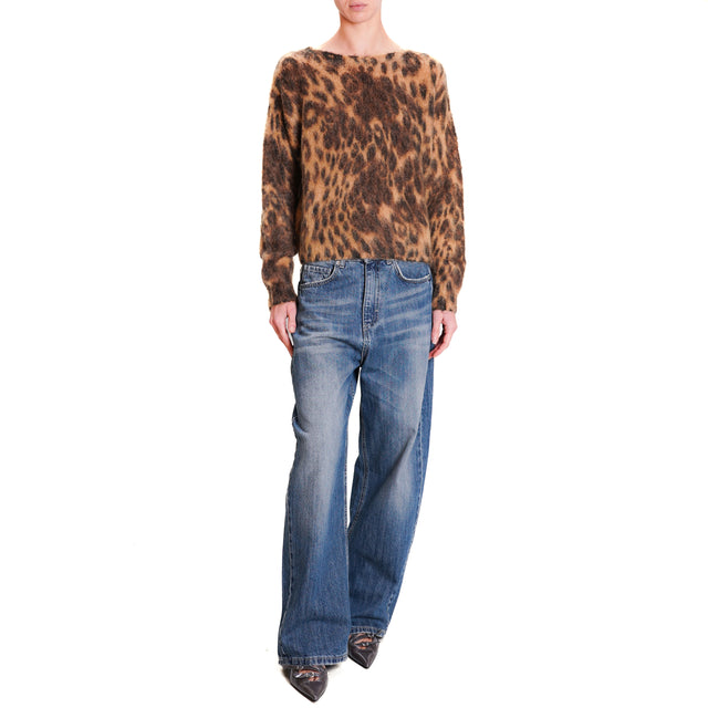 Tension in-Maglia mohair animalier fantasy - cork