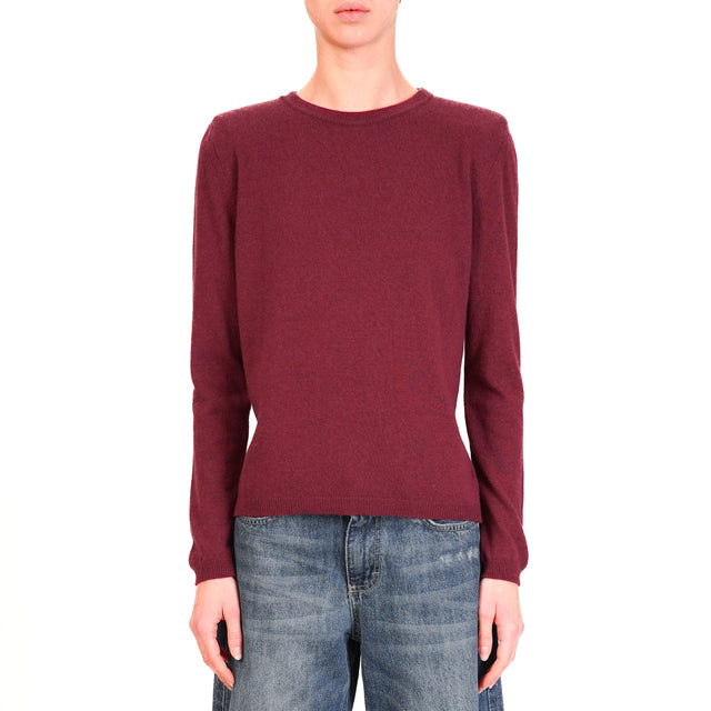 Vicolo-Maglia con spalline misto cashmere - Bordeaux