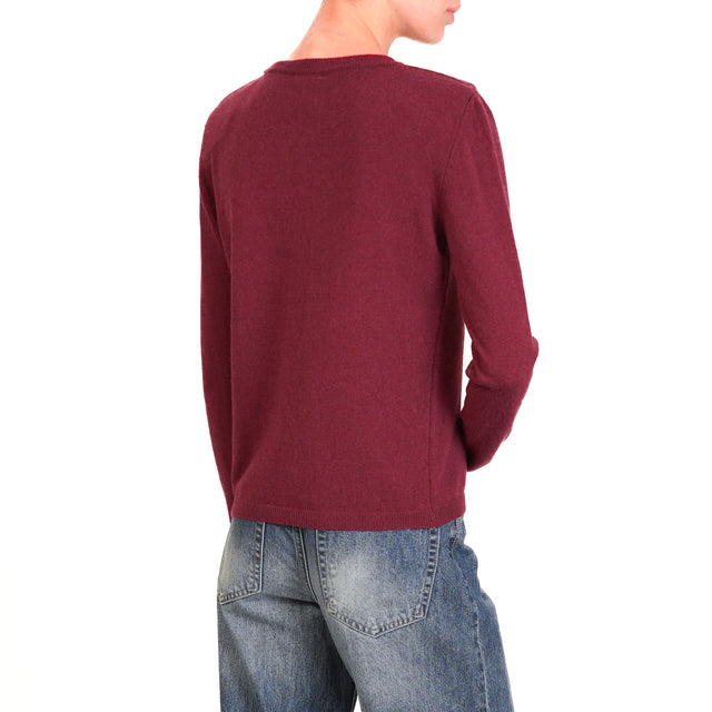 Vicolo-Maglia con spalline misto cashmere - Bordeaux